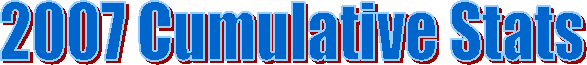 2007 Cumulative Stats
